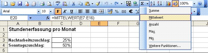 Einfache Berechnungen In Excel