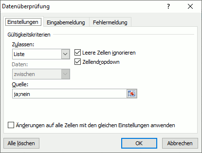 Datenüberprüfung Datenüberprüfung